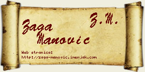 Zaga Manović vizit kartica